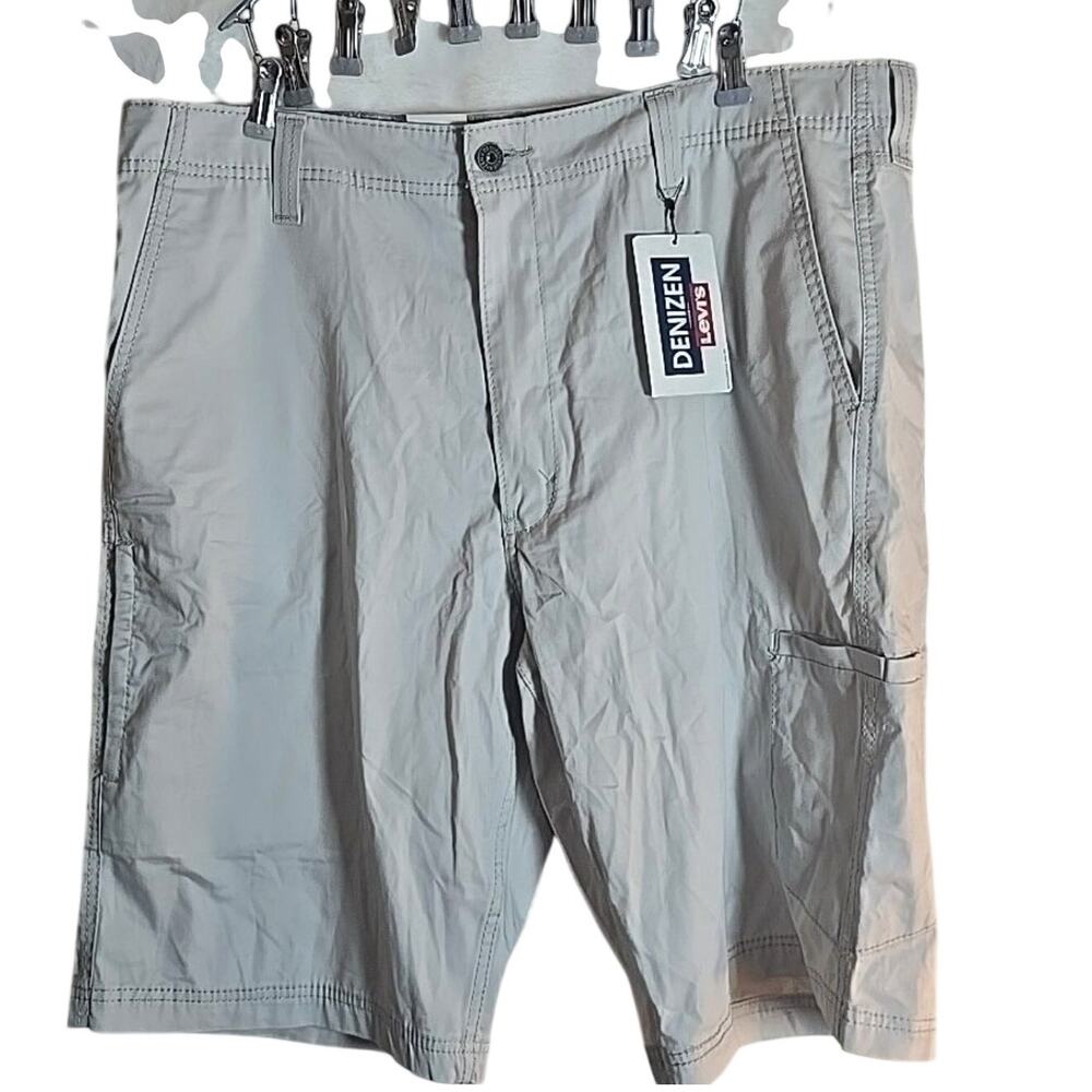 Levi's Denizen Mens Cargo Flex Shorts 10" Inseam Plus Size 40 Grey